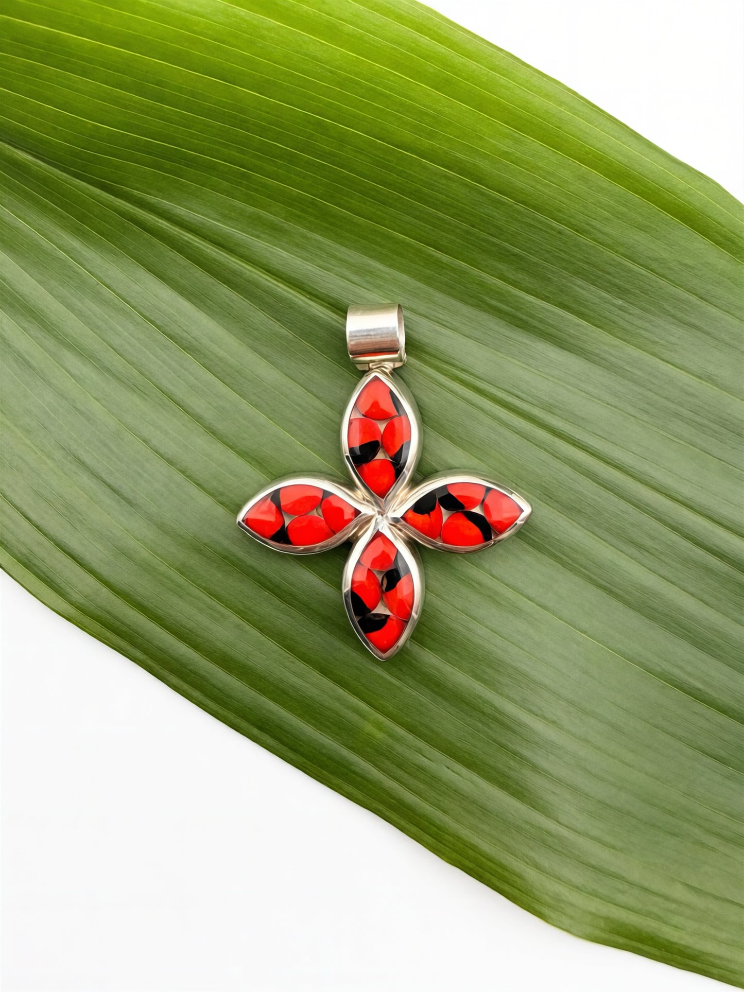 Huayruro Seed Quadrant Pendant