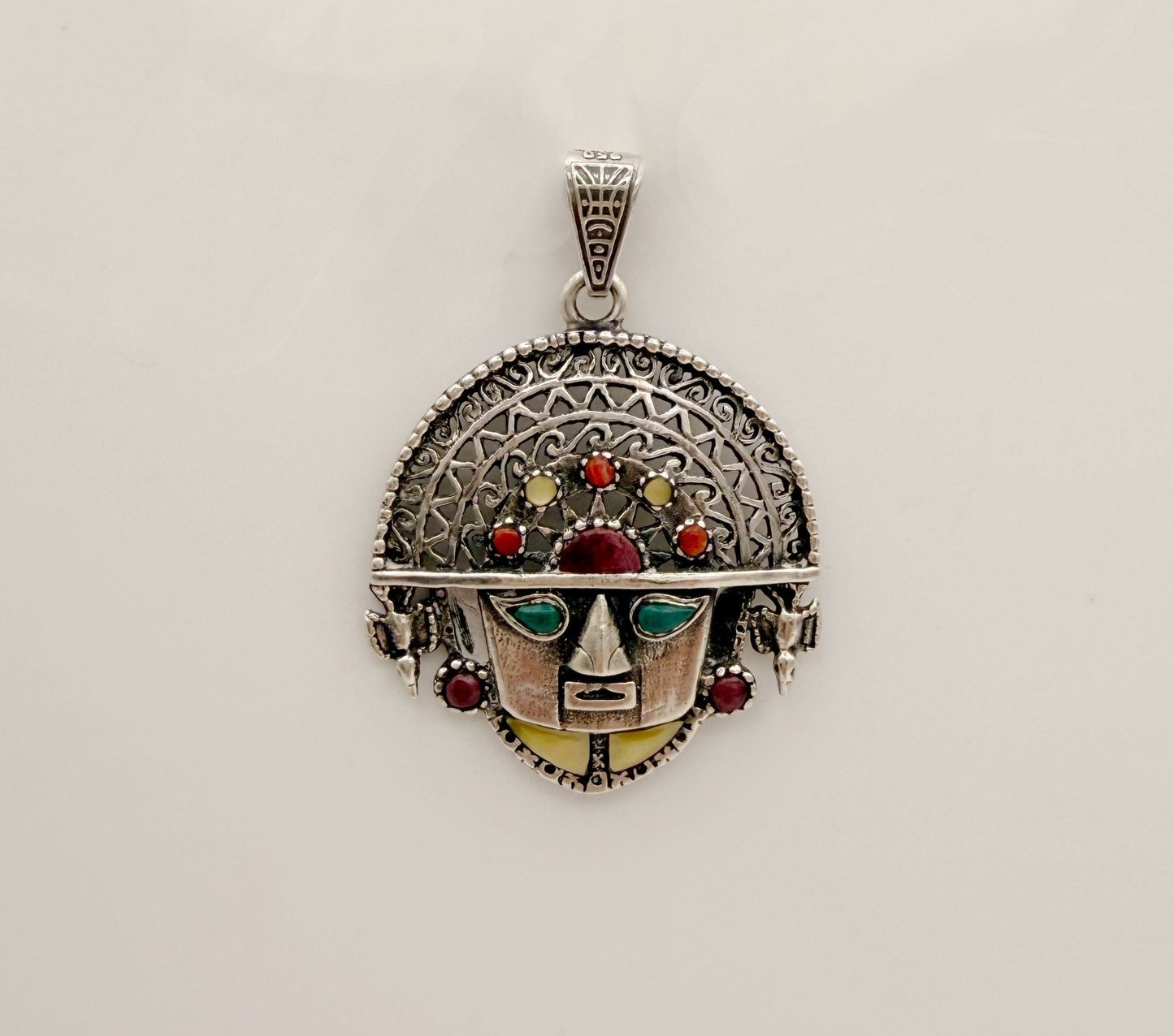 Incan Face Large Pendant