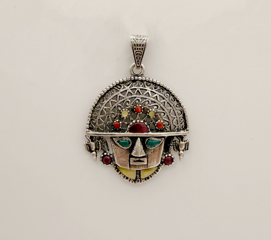 Incan Face Large Pendant
