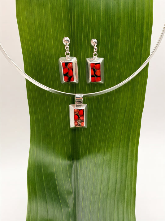 Huayruro Seed Square Earrings