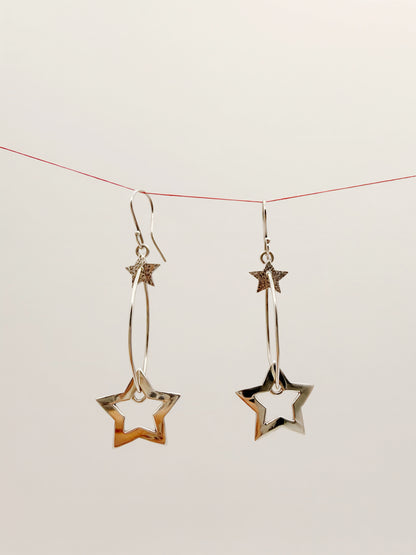 Shooting Star Dangly Earrings