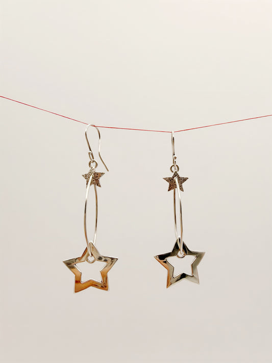 Shooting Star Dangly Earrings
