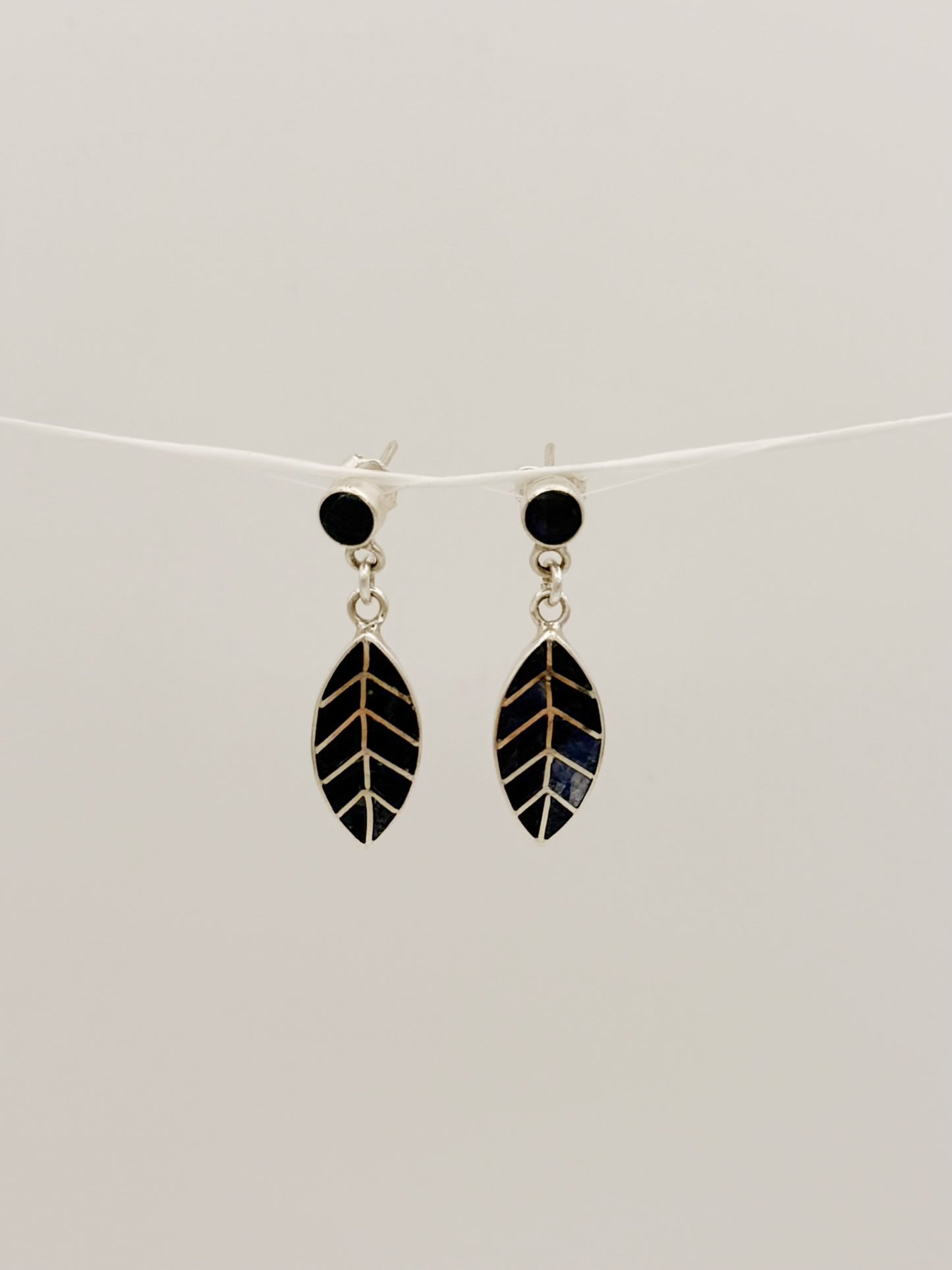 Chrysocolla Leaf Earrings and Pendant Set