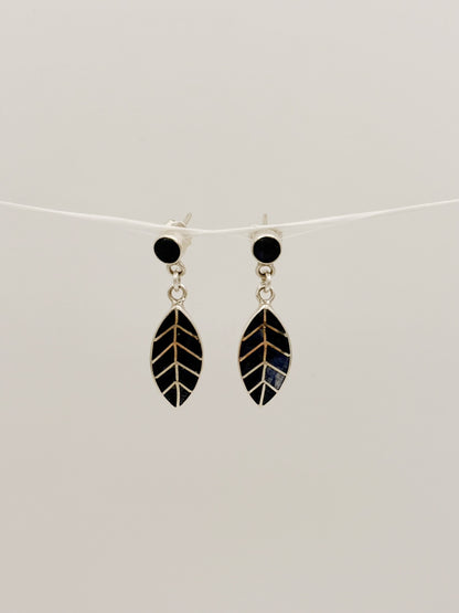 Chrysocolla Leaf Earrings and Pendant Set