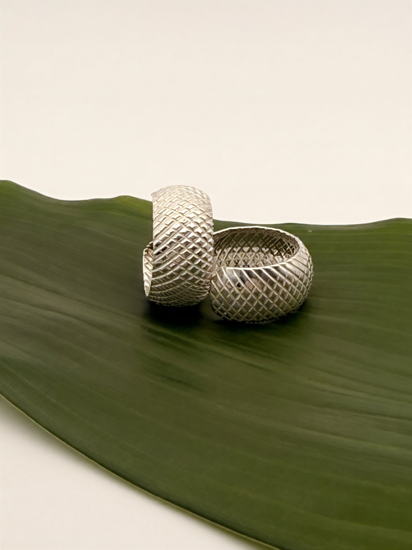 Snakeskin imprint thick hoops