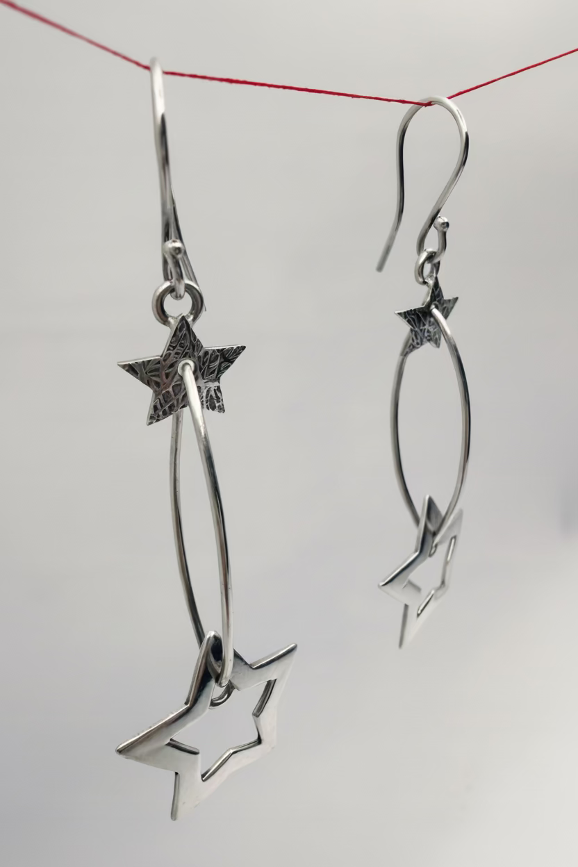 Shooting Star Dangly Earrings