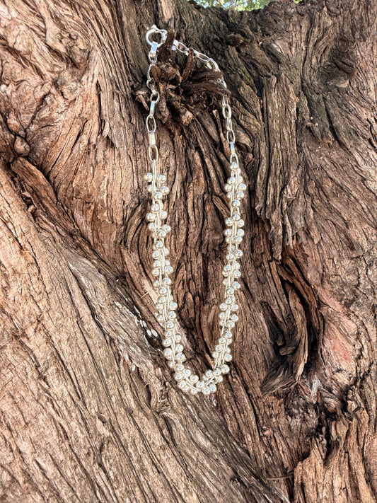 Twist Silver Ball Necklace