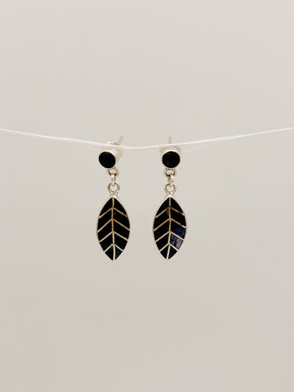Chrysocolla Leaf Earrings and Pendant Set