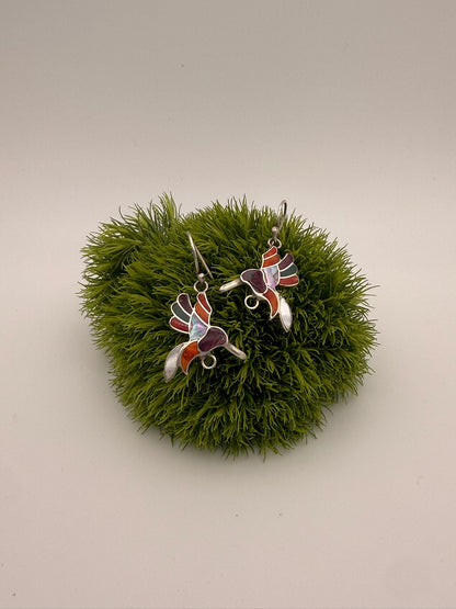 Hummingbird Earrings and Pendant Set