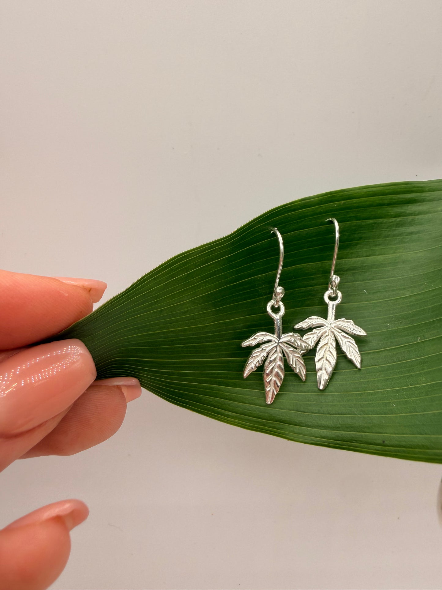Canna Leaf Earrings